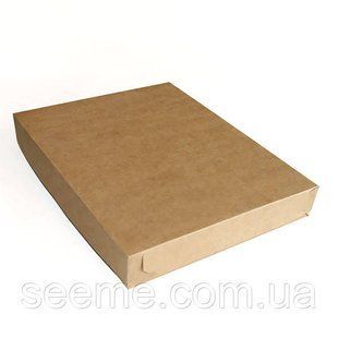 Коробка подарункова з крафт картону, 360х280х50 мм. BOXKR44 фото
