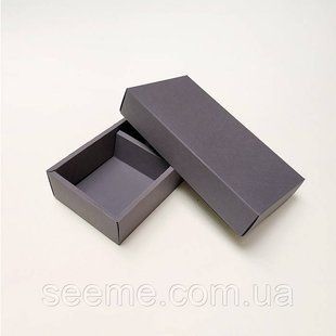 Коробка подарункова 165х85х35 мм, внутрішній розмір 155x75x35 мм, колір темно-сірий (обсидіан) BOXP67 фото