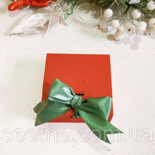 Коробка подарочная 80х80х35 мм, цвет красный BOX118-3 фото