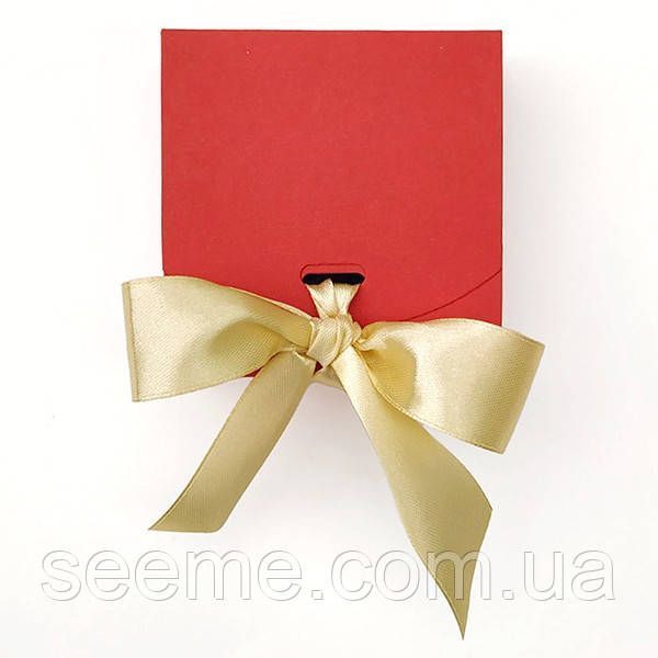 Коробка подарочная 80х80х35 мм, цвет красный BOX118-3 фото