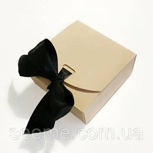 Коробка подарункова 80х80х35 мм, колір кава з молоком BOX118-8 фото