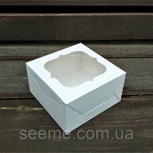Коробка подарункова з віконцем 180х180х100 мм. BOXMEL31 фото