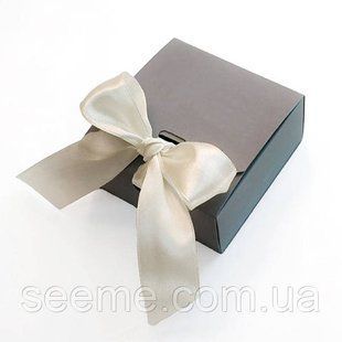 Коробка подарункова 80х80х35 мм, колір сірий BOX118-9 фото