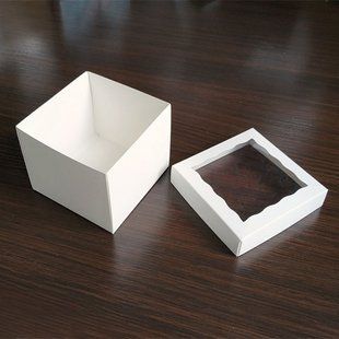 Коробка подарункова з віконцем 120х120х90 мм BOXP344-1 фото