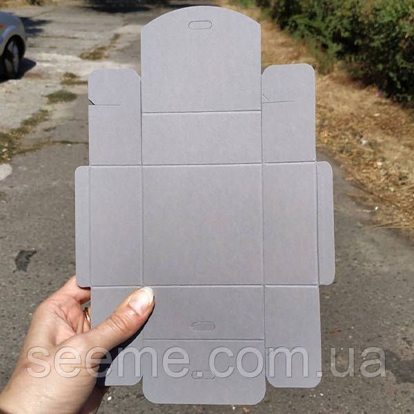 Коробка подарункова 80х80х35 мм, колір сірий BOX118-9 фото