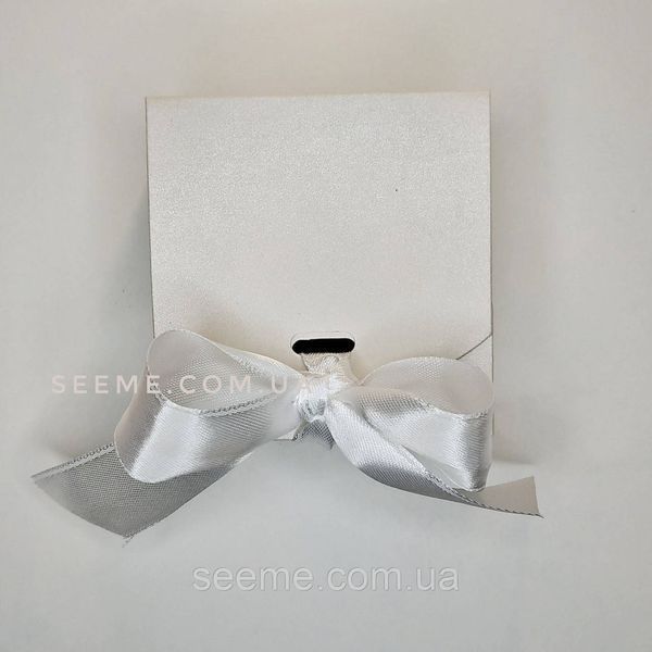 Коробка из перламутрового картона 80х80х35 мм, цвет молочный BOX140 фото