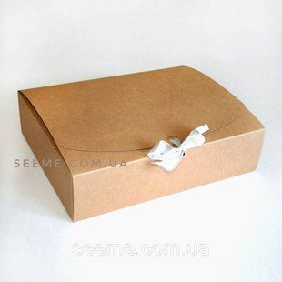 Коробка подарункова з крафт картону, 310х250х80 мм BOX3KR81 фото