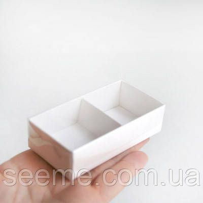 Коробка с пластиковой крышкой для 2 конфет 80х40х25 мм BOXPL32 фото
