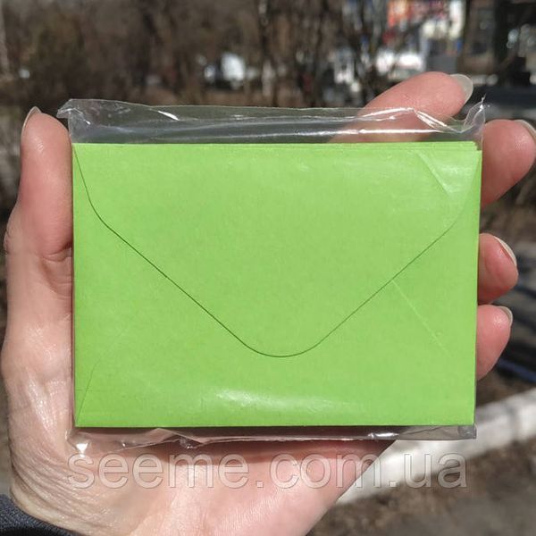Конверт 93х64 мм, цвет оливковый, КОМПЛЕКТ 10 ШТ ENV-S106 фото