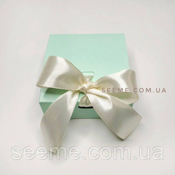 Коробка подарункова, 80х80х35 мм, колір м'ятний BOX55305 фото