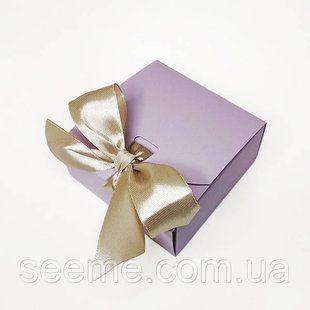 Коробка подарочная 80х80х35 мм, цвет нежно-лавандовый BOX118 фото