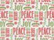 Бумага тишью с новогодним принтом "Peace", 1 лист BT13 фото 4