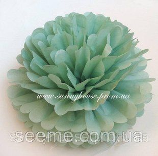 Бумажные помпоны из тишью &laquo;Cedar Green&raquo;, диаметр 25 см. PVA58 фото