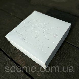 Коробка праздничная с тиснением 200х200х70 мм. BOXMEL91 фото
